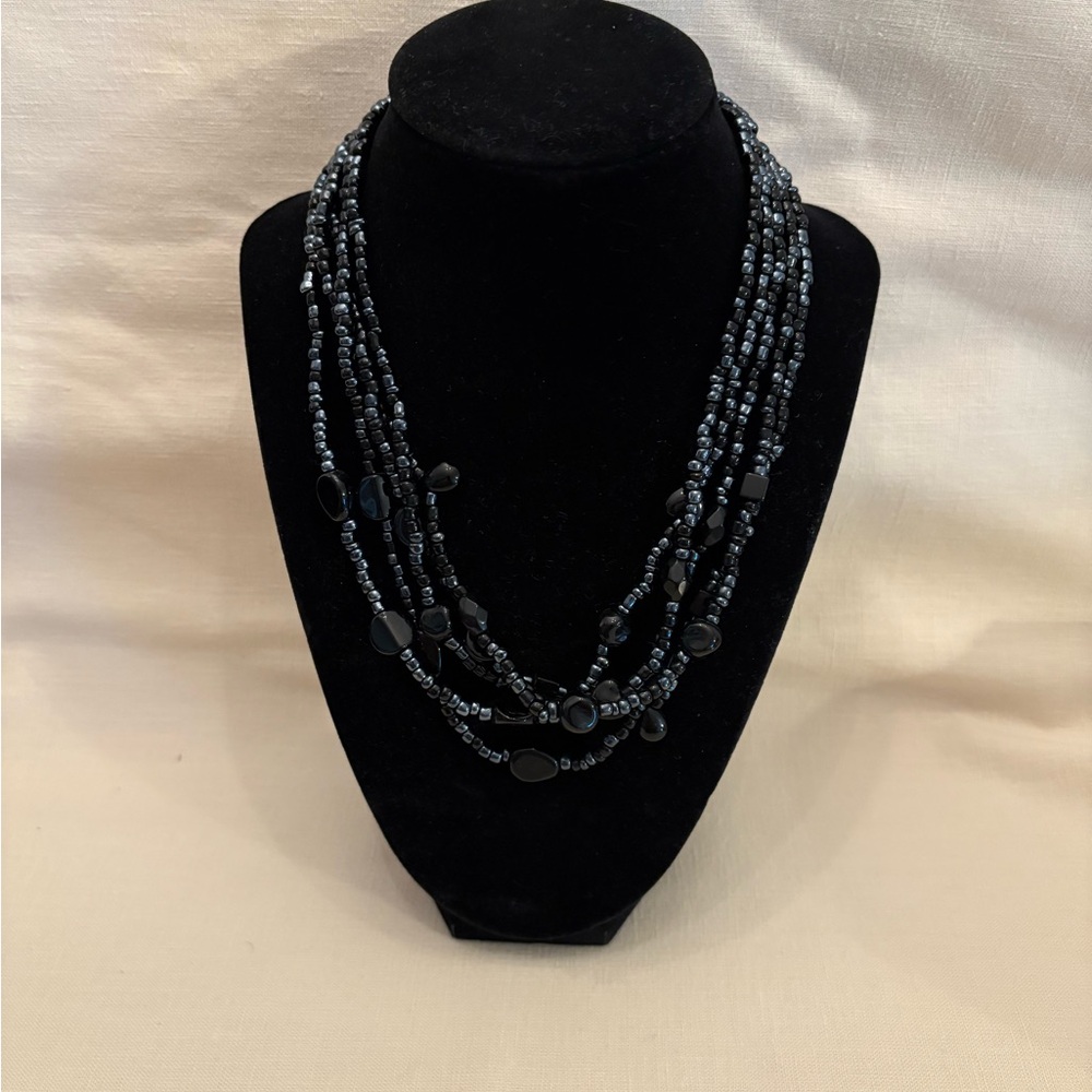 Premier Designs Multi-Strand Black Necklace